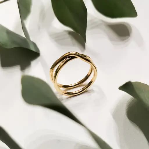 Pierścionek Glam, X , mosiądz