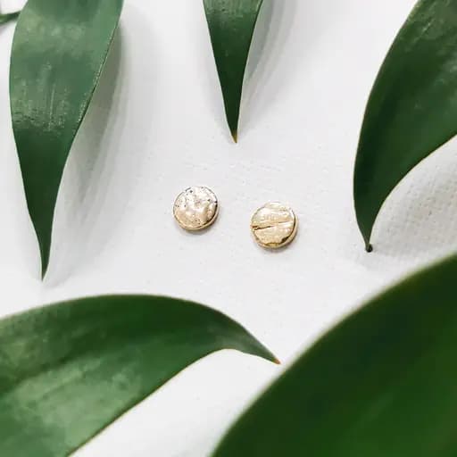 Kolczyki Glam, flamowane koła z mosiądzu