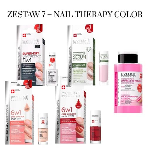 Zestaw 7 - Nail Therapy Color - Eveline Cosmetics - Dima