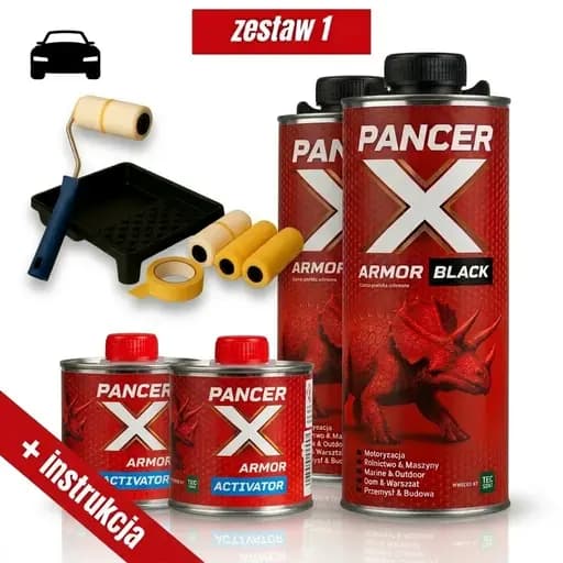 Zestaw do malowania auta wałkiem czarny strukturalny - LeszkoMotoTV