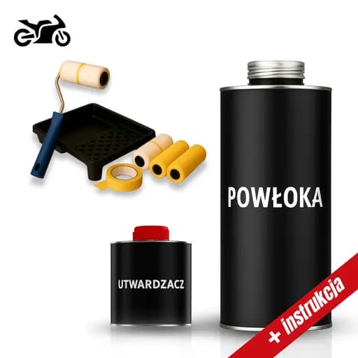 Zestaw do malowania skutera wałkiem czarny strukturalny - LeszkoMotoTV