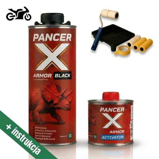 Zestaw do malowania skutera wałkiem czarny strukturalny - LeszkoMotoTV