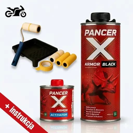 Zestaw do malowania skutera wałkiem czarny strukturalny - LeszkoMotoTV