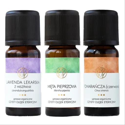 Zestaw “NASTRÓJ” - (lawenda lekarska, pomarańcza, mięta) | URULU - Polski Psycholog Paulina Koszut