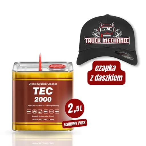 TEC 2000 Diesel System Cleaner 2,5 L + czapka z daszkiem - Truck Mechanic from Poland