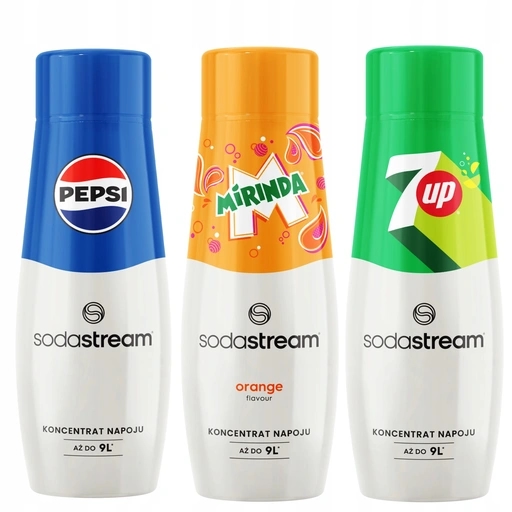 SODASTREAM – zestaw syropów do saturatora PEPSI + 7UP + MIRINDA
