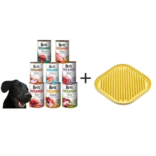 Jeżomiska i Brit Pate & Meat MIX 8 SMAKÓW 400g x8 mokra karma dla psa bezzbożowa mięsna