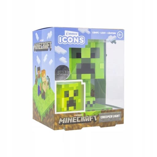 Lampka nocna Paladone Minecraft Creeper zielona - Dawid Woźniak
