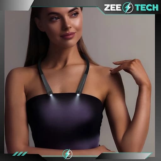 Lampka LED na szyję do czytania i szycia – USB, 3 barwy światła - Dawid Woźniak