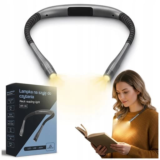 Wielofunkcyjna lampka LED do czytania – 3 barwy, akumulator, elastyczna - Dawid Woźniak