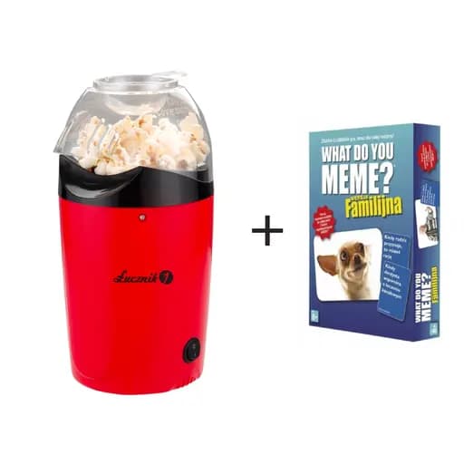 Zestaw rodzinny: Maszyna do popcornu ŁUCZNIK AM-6611C i gra "What Do You Meme? Wersja Familijna - Magda M