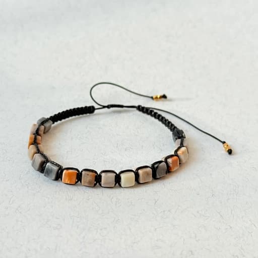 Minimalistyczna bransoletka z jaspisu Picasso - Beorc Jewellery
