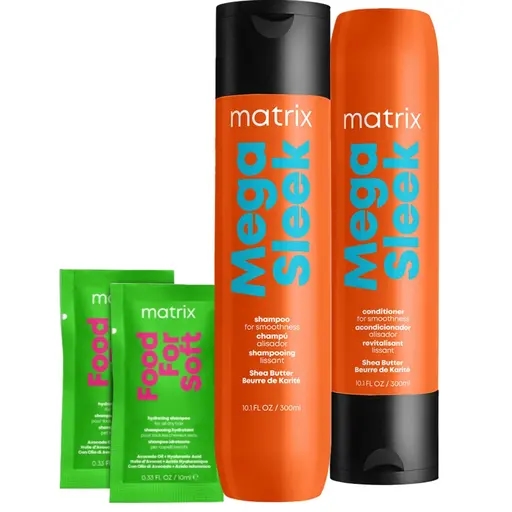 Zestaw 7 Matrix Mega Sleek Szampon i Odżywka+ GRATIS 2 x saszetka FF