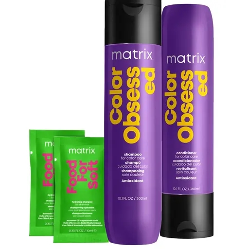 Zestaw 6 Matrix Color Obsessed Szampon i Odżywka+ GRATIS 2 x saszetka FF
